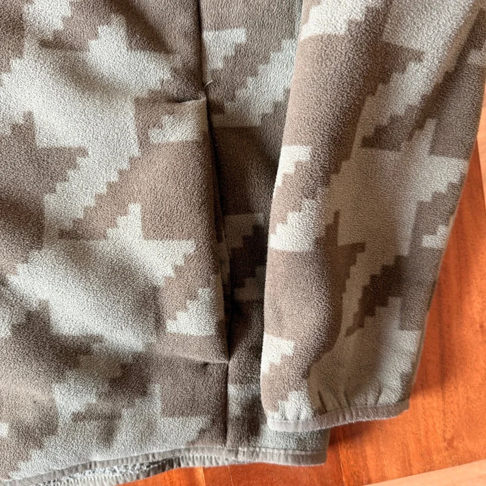 Columbia Men's Green Winter Pass Geometirc Houndstooth Fleece Jacket Size M